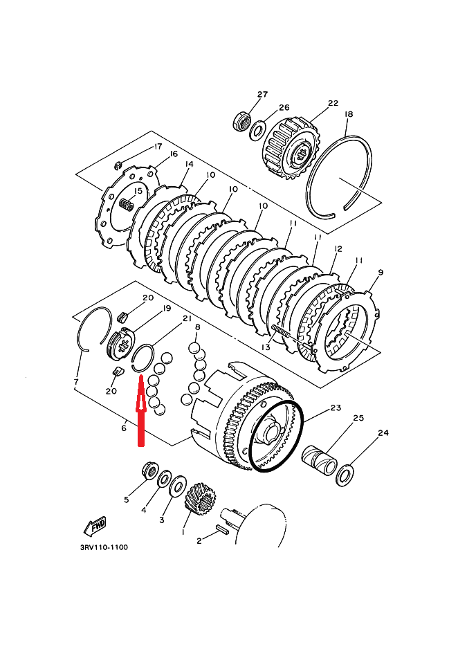 GENUINE PAWL SPRING CLUTCH YAMAHA CHAPPY