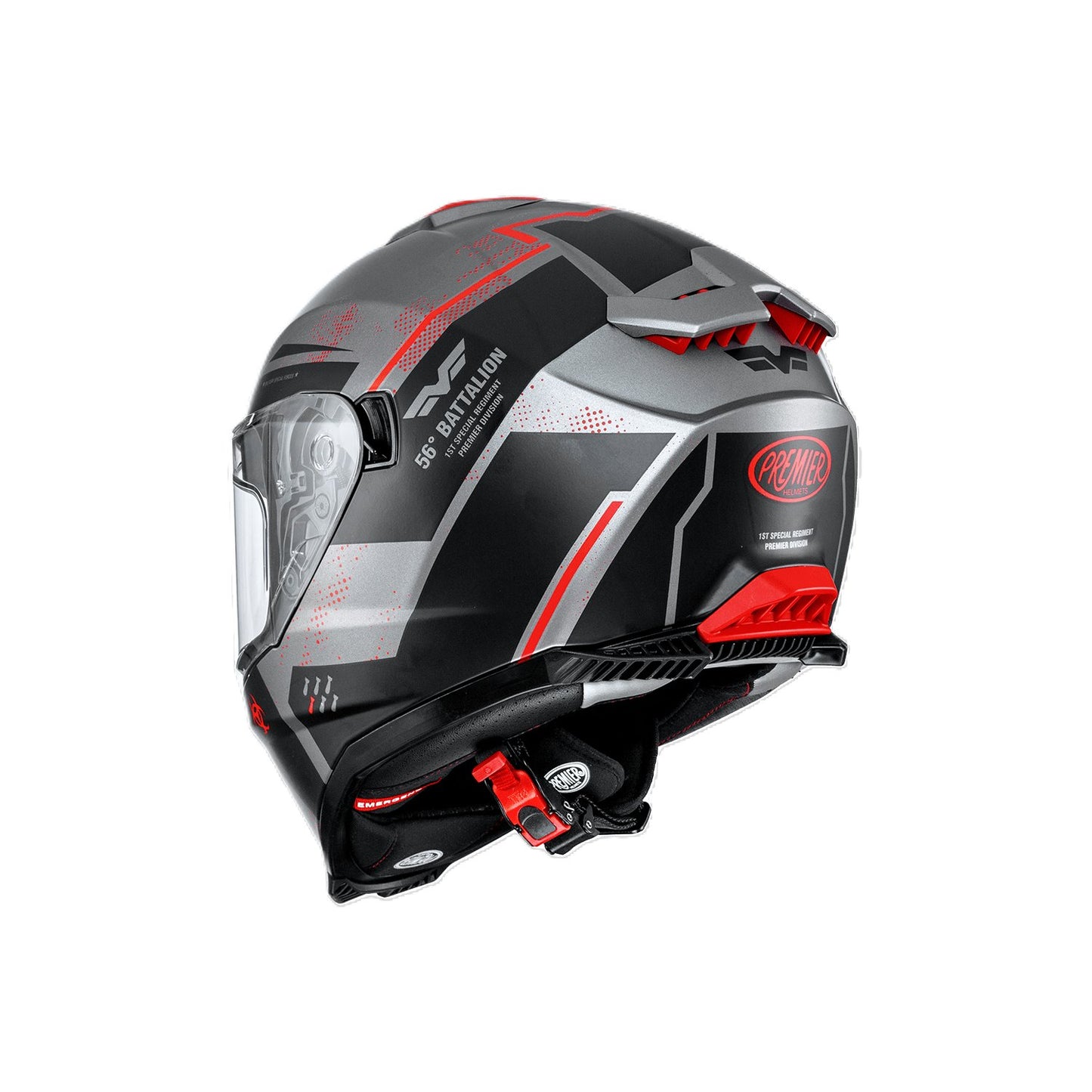 PREMIER SPORT HELMET TYPHOON FR Y9 BM RED AND GREY