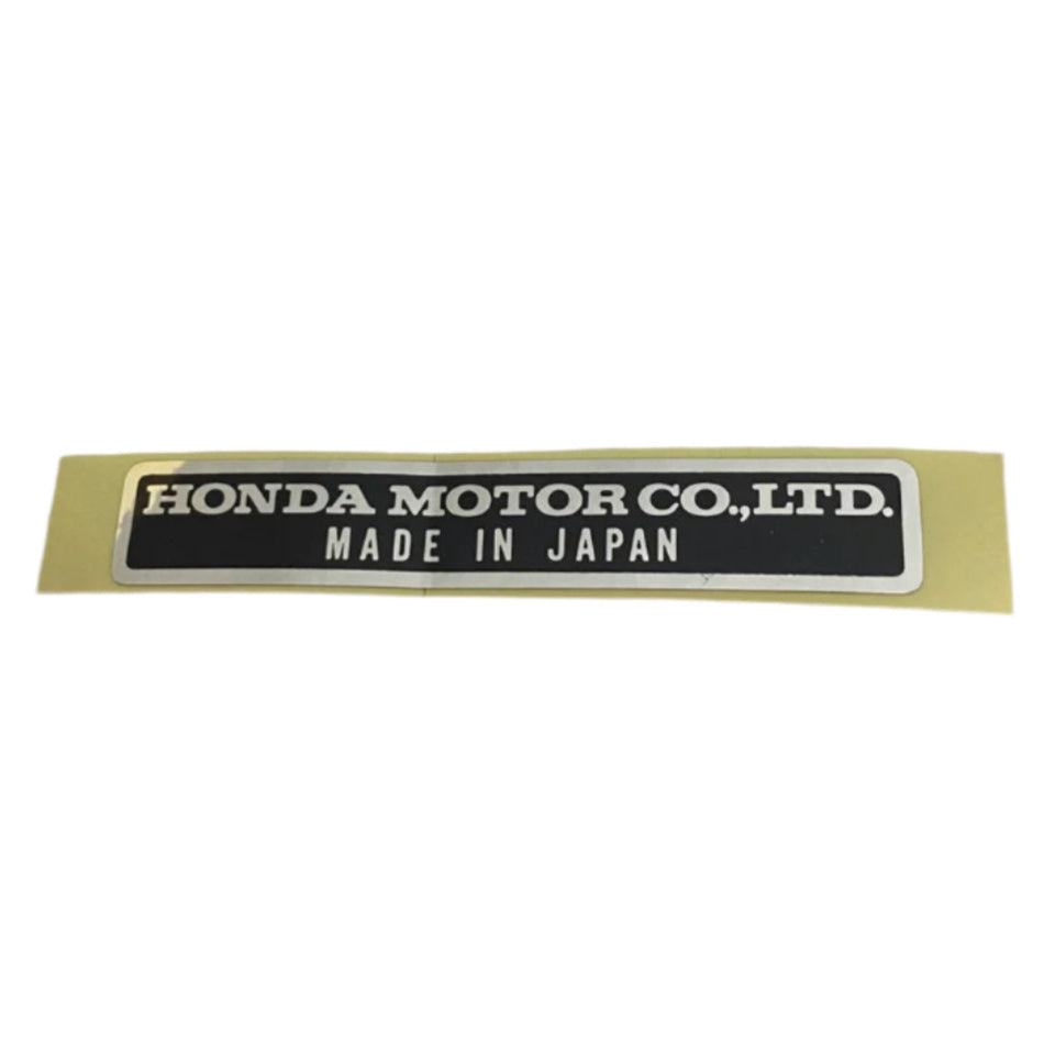 ORIGINAL PLATE EMBLEM HONDA MOTOR CO LTD CF50 HONDA CHALY,CF70