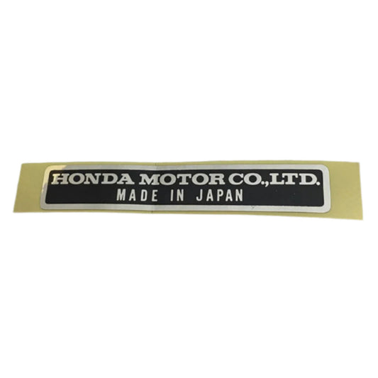 ORIGINAL PLATE EMBLEM HONDA MOTOR CO LTD CF50 HONDA CHALY,CF70