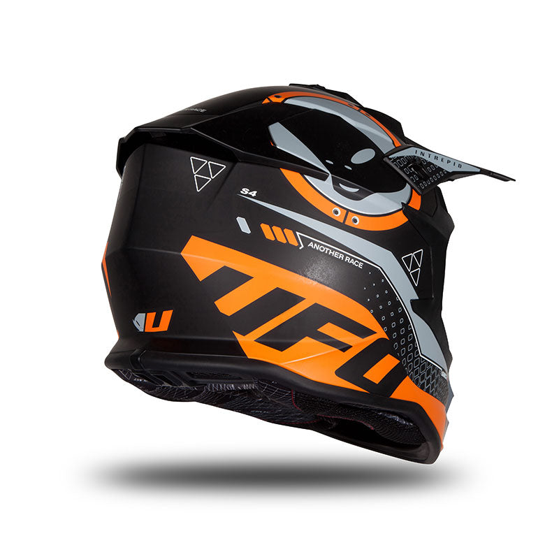 UFO MOTOCROSS INTREPID HELMET ORANGE AND BLACK
