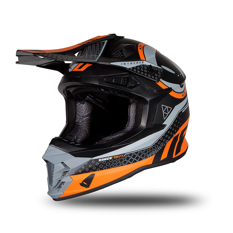 UFO MOTOCROSS INTREPID HELMET ORANGE AND BLACK