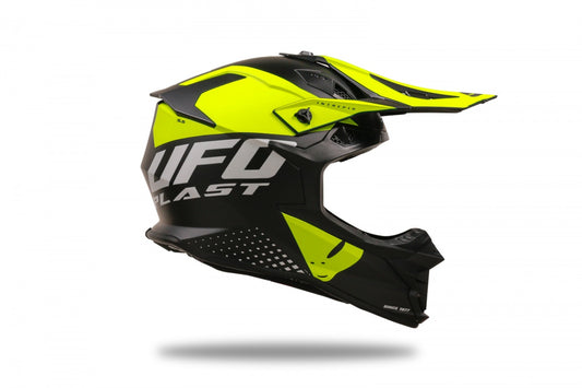 UFO MOTOCROSS INTREPID HELMET BLACK AND YELLOW